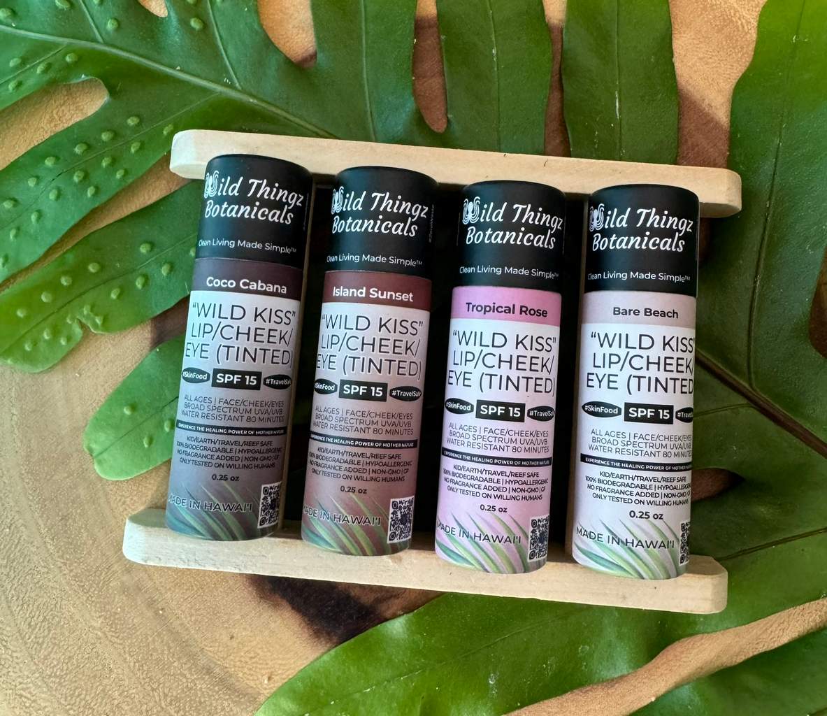 Wild Kiss SPF 15 Lipscreen/Makeup in 4 Shades