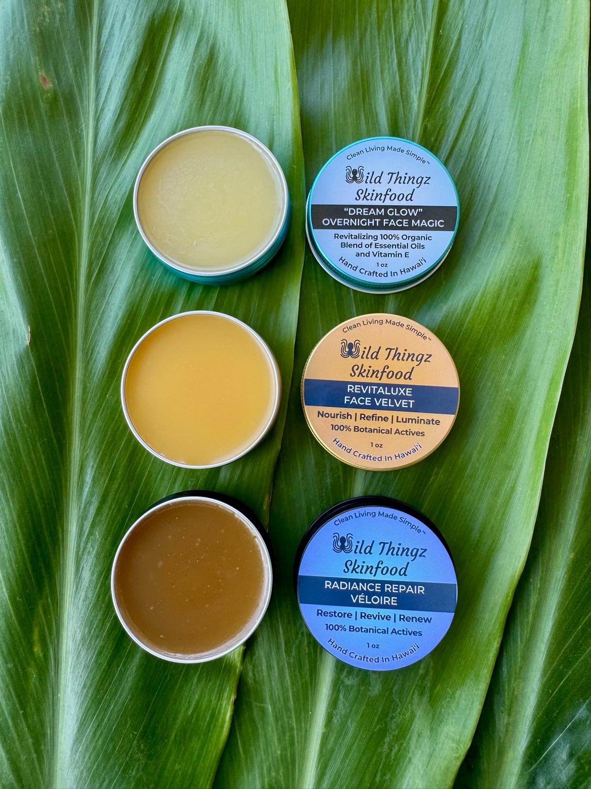 Luminous Glow Set: Dream Glow Magic, Revitalux Face Velvet, Radiance Repair Velour (set of 3)