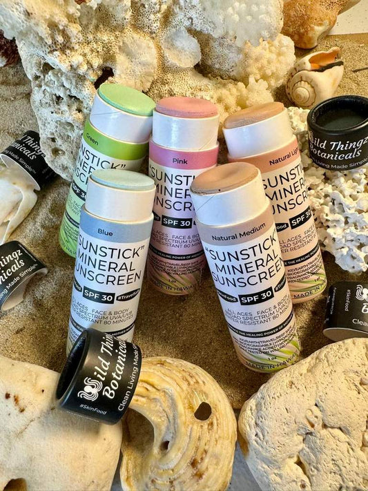 Wild Thingz Botanicals All Mineral Reef Safe SPF30 Sunscreen Sunsticks in Fun Colors IMG_2458